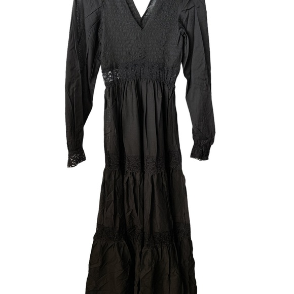 HOUSE OF WIDOW Black Long Sleeves Flowy Maxi Dress Medium BNWT - Picture 7 of 9